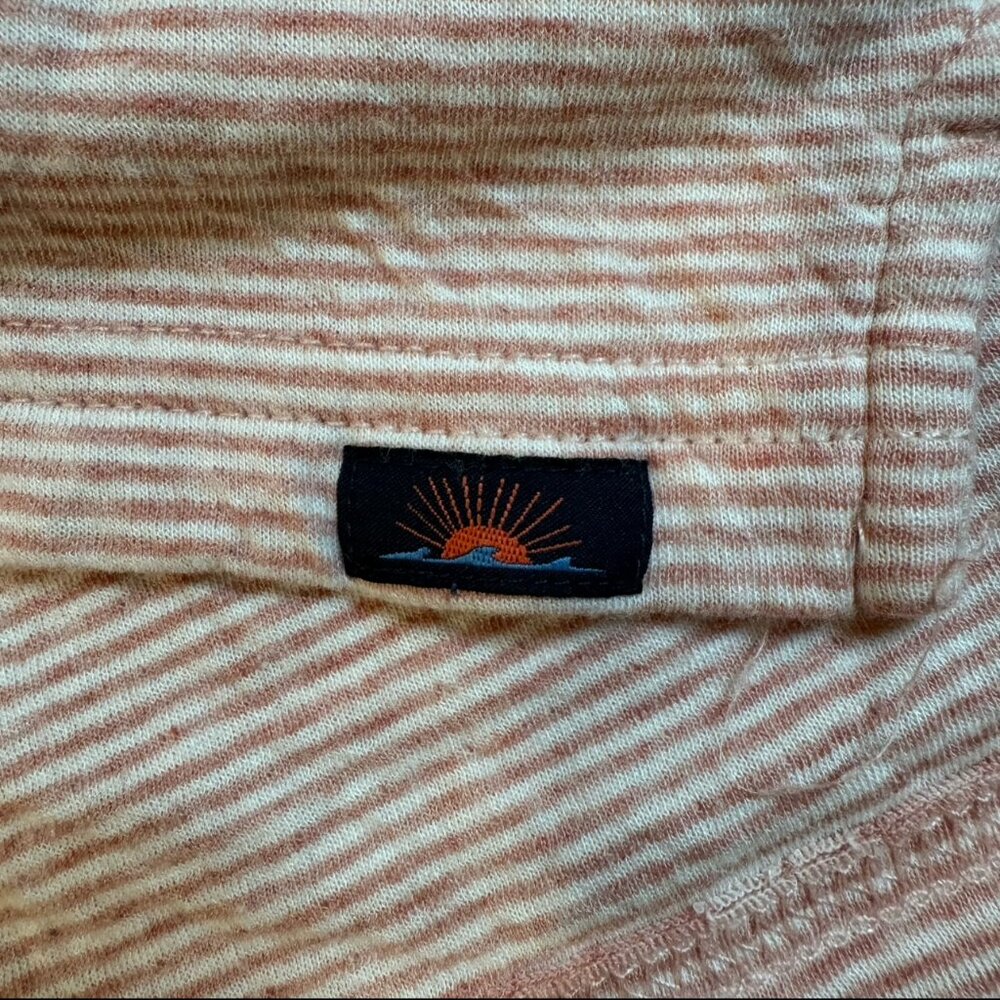 Faherty Cloud‎ Cotton Pink Striped Casual Golf Short Sleeve Polo Shirt Men's XL - Picture 7 of 9